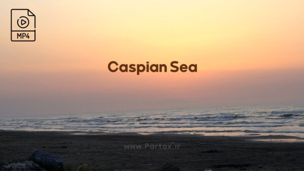 Footage of the sunset of the Caspian sea